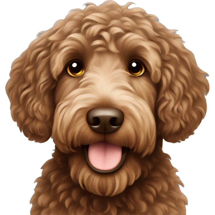 Brown australian labradoodle  emoji