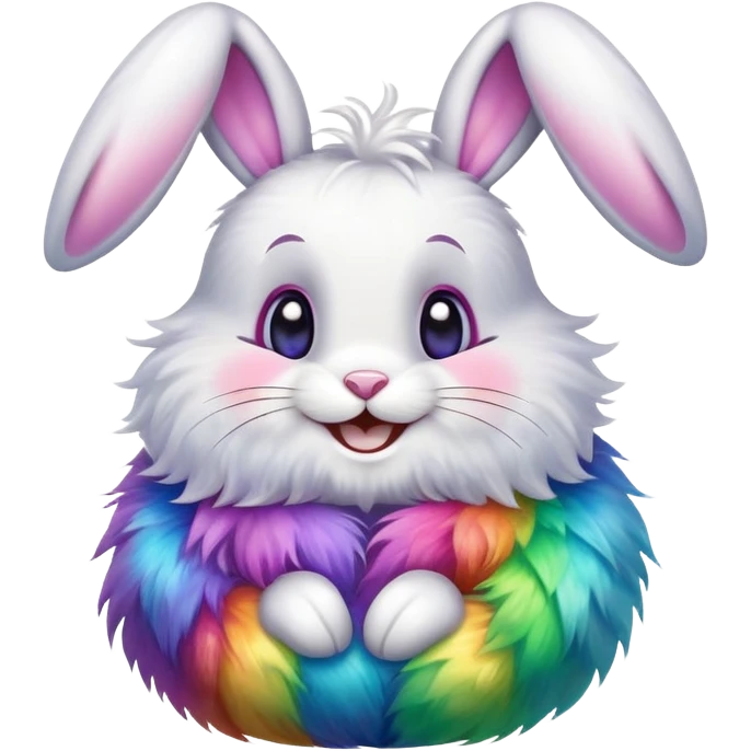 easter rainbow bunny emoji
