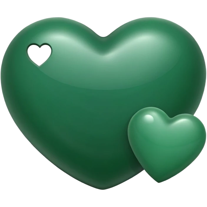 Dark green heart  emoji