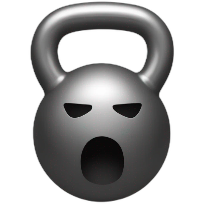 heavy kettlebell without face emoji