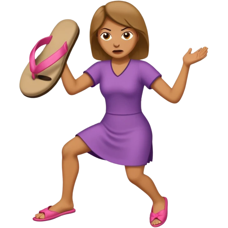 Terlik fırlatan anne emoji