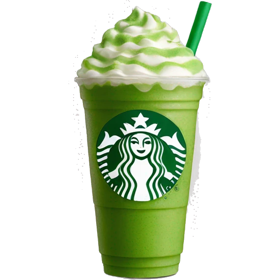 Starbucks matcha frappucino emoji
