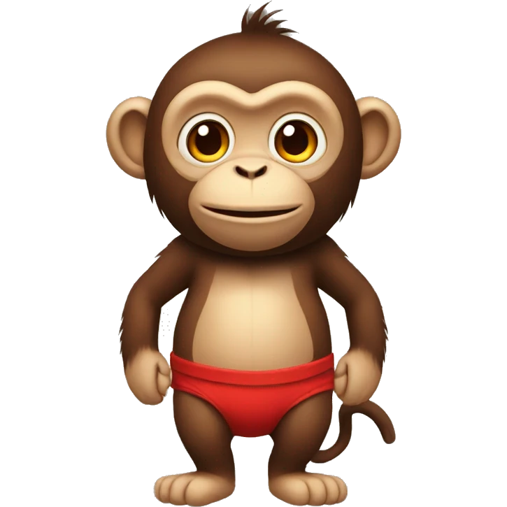 Monkey with red bum emoji