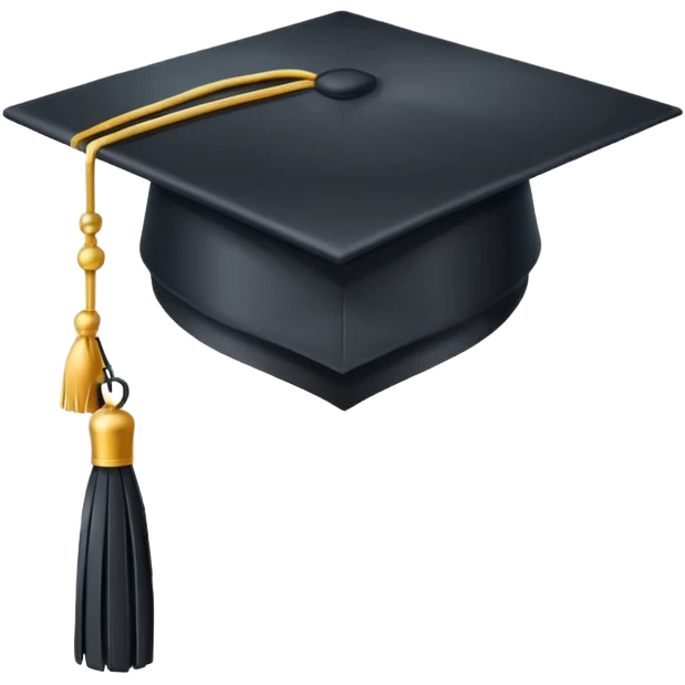 cappello da laurea per un corso terminato blu celeste emoji