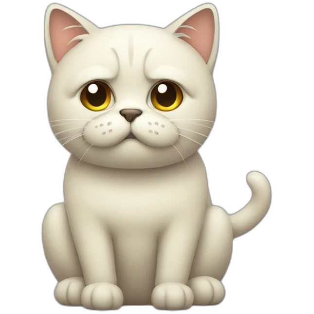 sad cat with mustach emoji