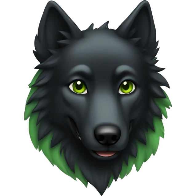 black and green wolf emoji