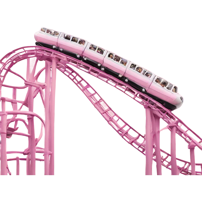 Pale pink rollercoaster emoji
