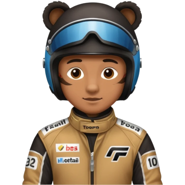f1 driver black bear emoji