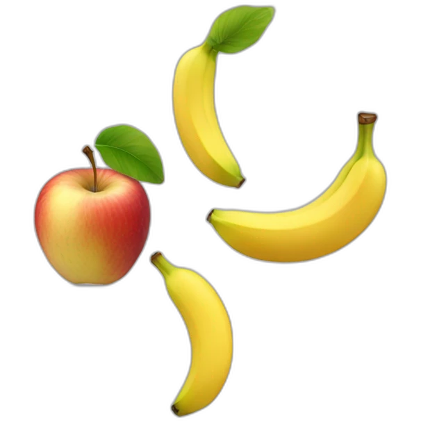 2 apples and a banana emoji