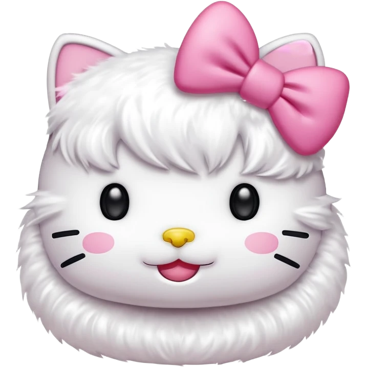 Hello kitty with a pink bow emoji