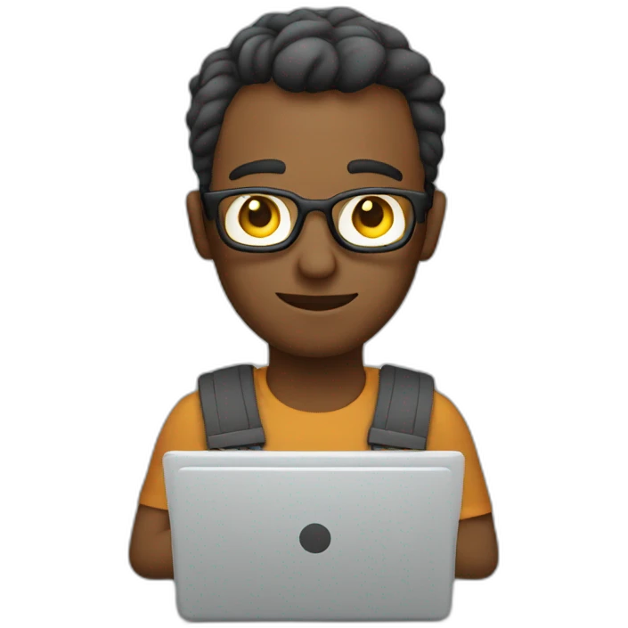 Man doing coding emoji