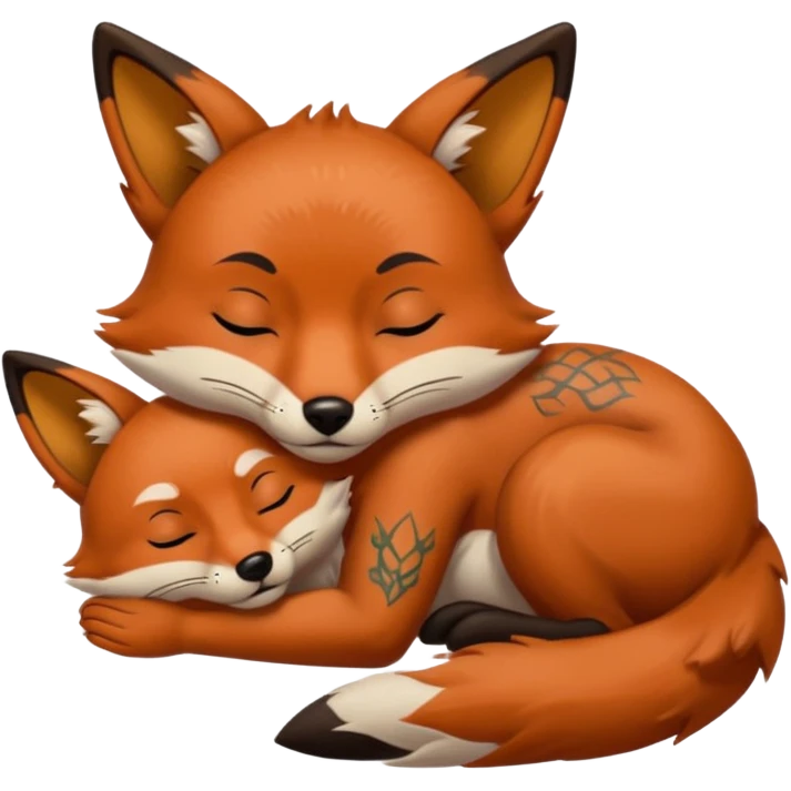 tatoos fox, sleepy emoji