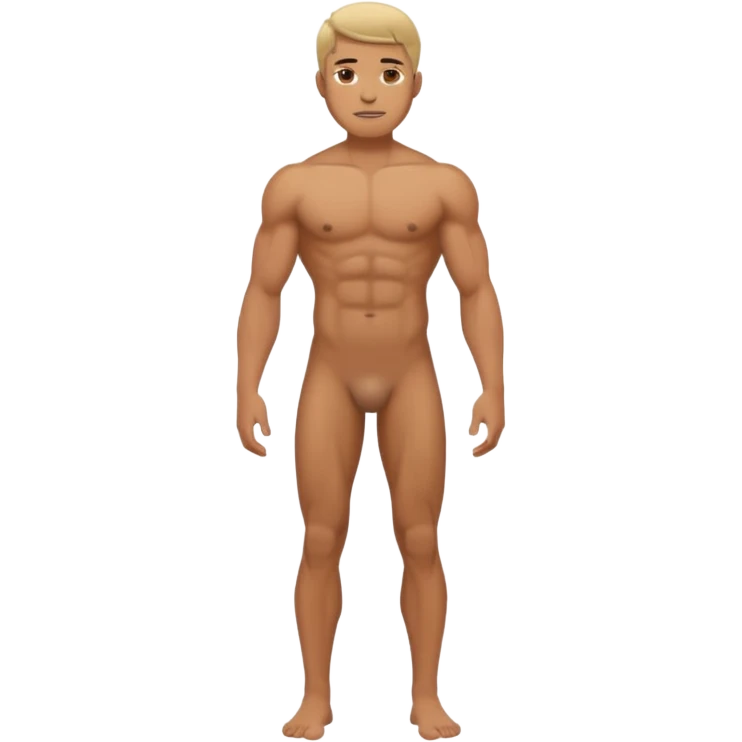 Naked man full body with no pants emoji