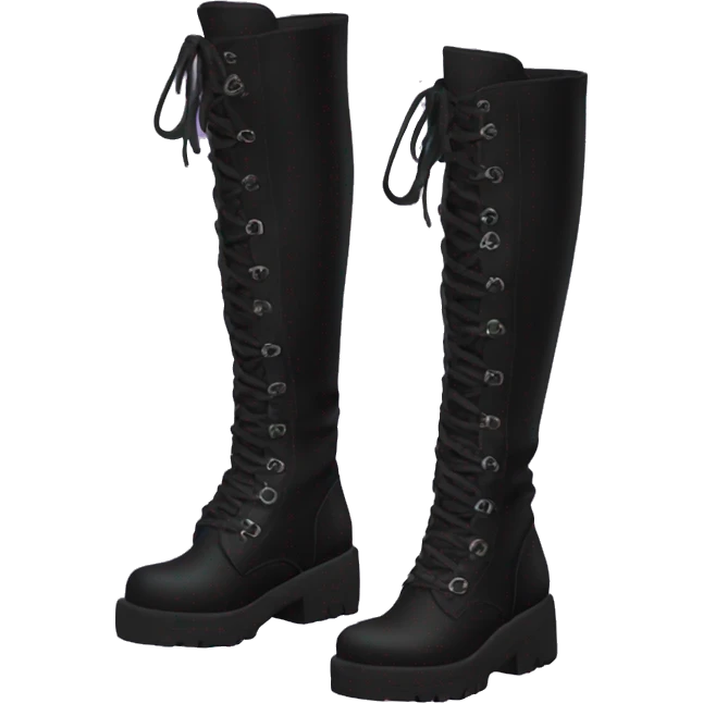 Goth platform boots emoji