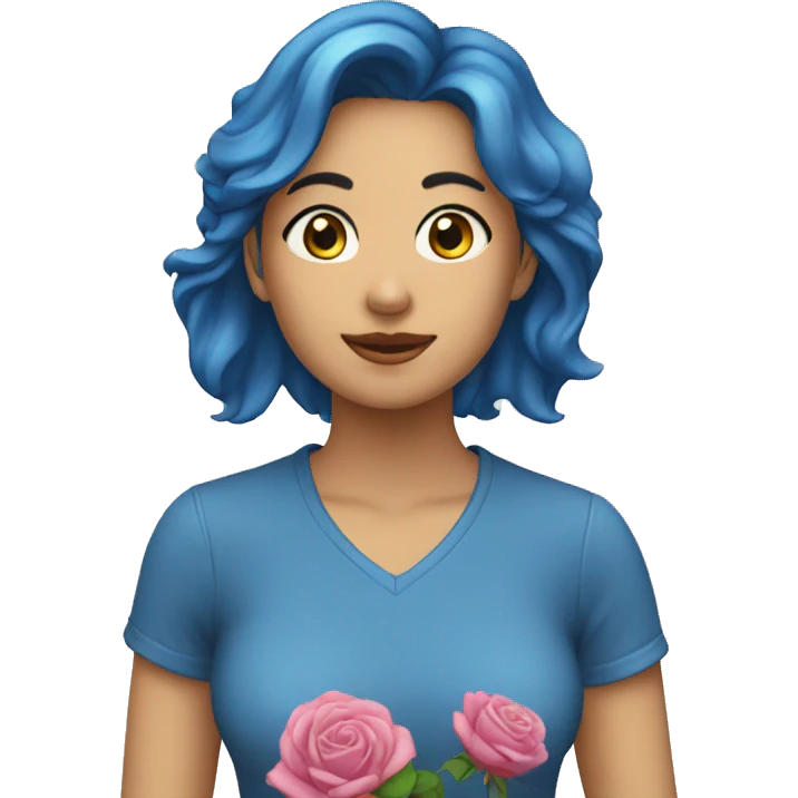 Rosa Azul emoji