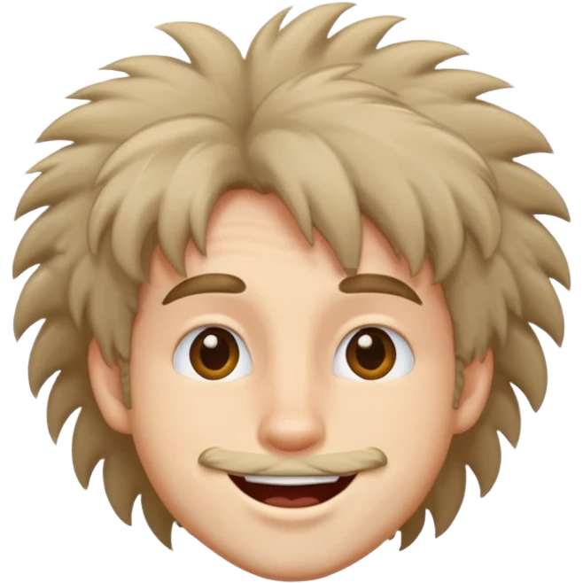 man with furry hair emoji