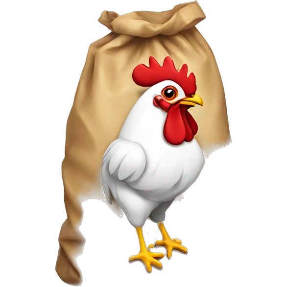 rooster in a bag emoji