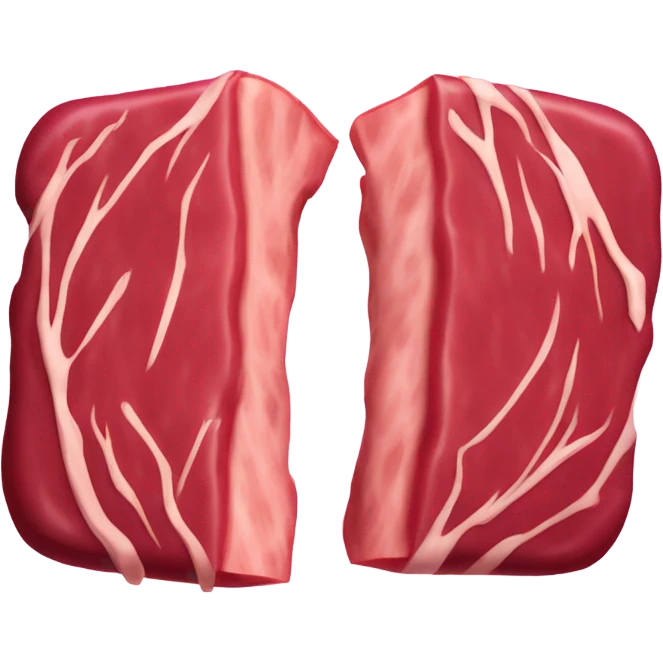 Two slabs of meant going opposite directions emoji