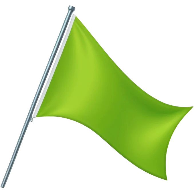 Lime Green triangle flag emoji