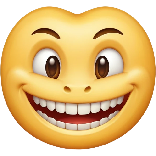 Smiling toothy face emoji