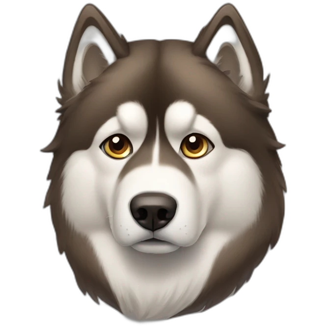 brown malamute d'alaska triste emoji