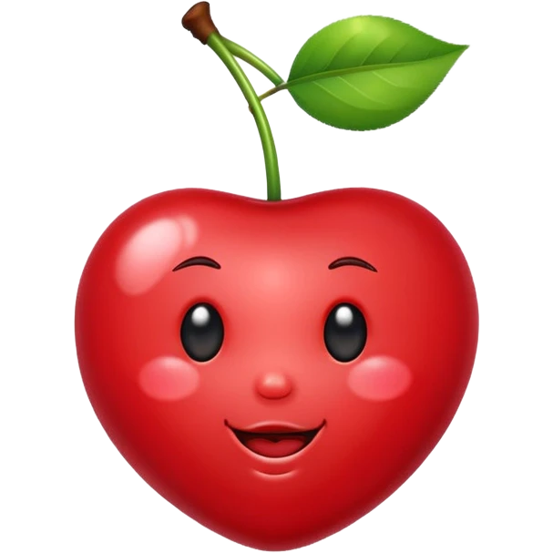 cute cherry with face emoji
