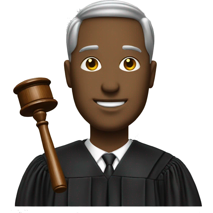 A JUDGE HOLDING A GAVEL emoji