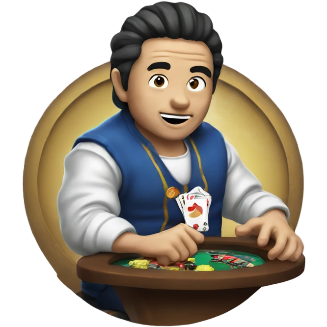 Gojo playing pokies emoji