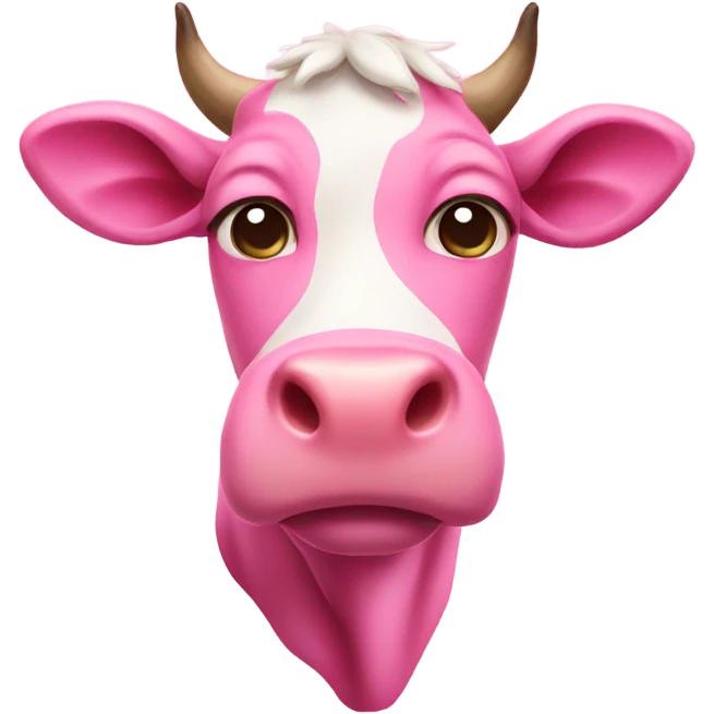 Pink cow emoji