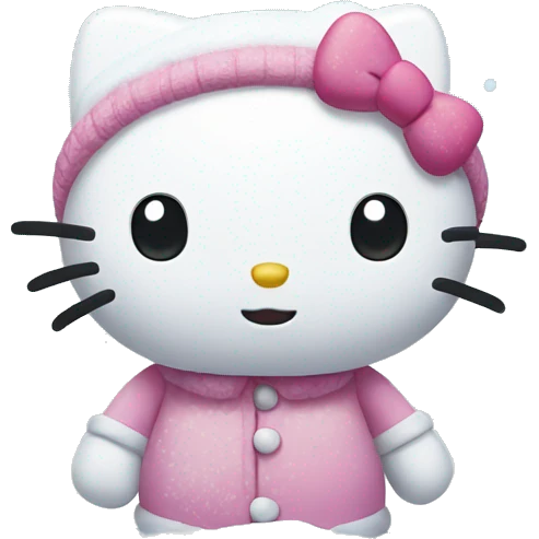 hello kitty in the snow emoji