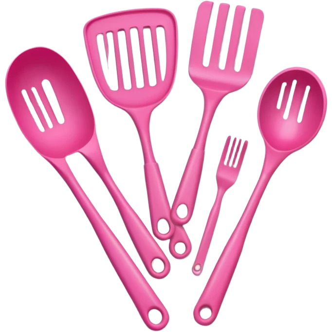 Pink cooking utensils emoji
