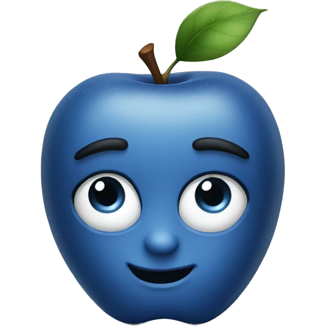 Blu apple emoji