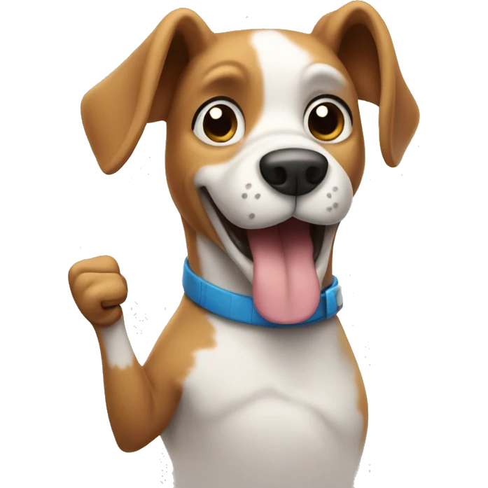 Dog giving thumbs up emoji