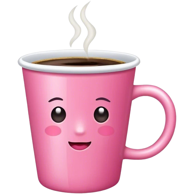 Pink coffee emoji