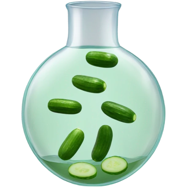 Cucumber detox water In a Transparent cylindrical flask emoji