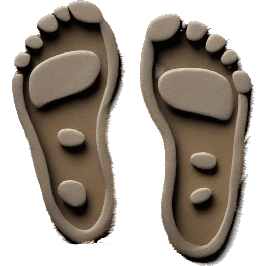 pair of shoe prints in the dirt emoji