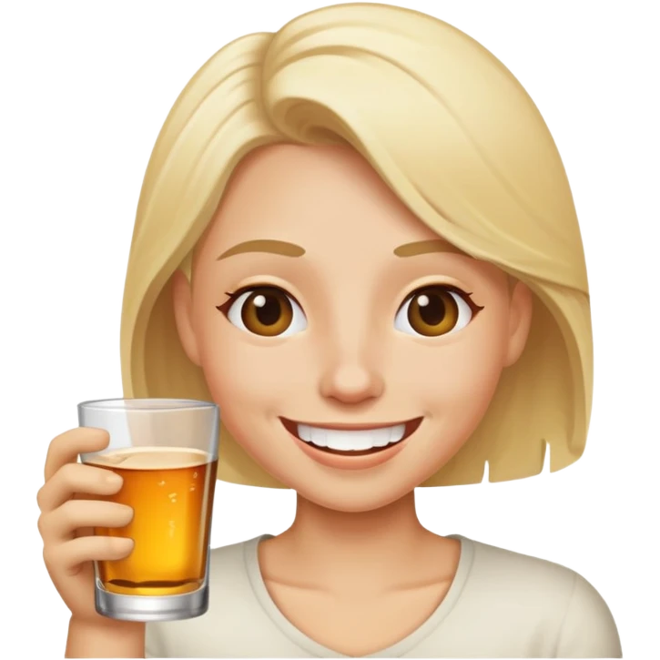 Persona rubia borracha  emoji