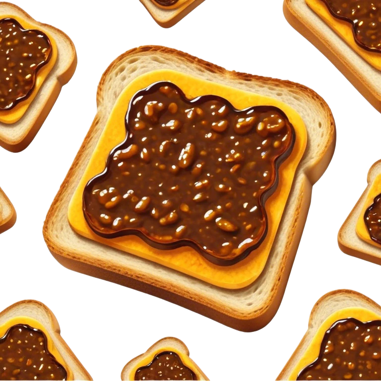 Cinematic Realistic Vegemite on Toast Dish Emoji, depicted with a generous spread of savory Vegemite on perfectly toasted bread, rendered with vibrant textures and warm lighting that captures its uniquely Australian flavor. emoji
