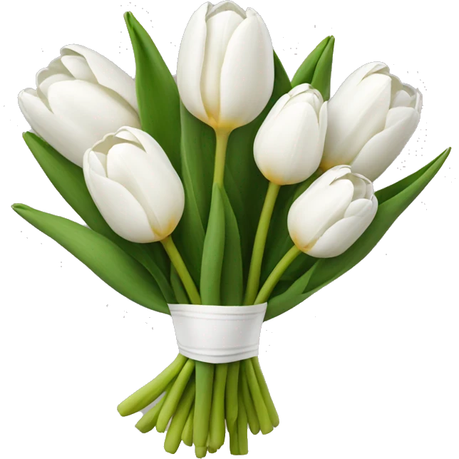 white tulip bouquet  emoji
