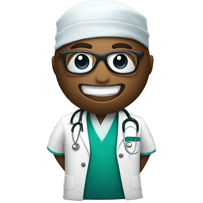 coconut dressed as a medical doctor emoji