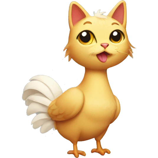 Chicken cat emoji