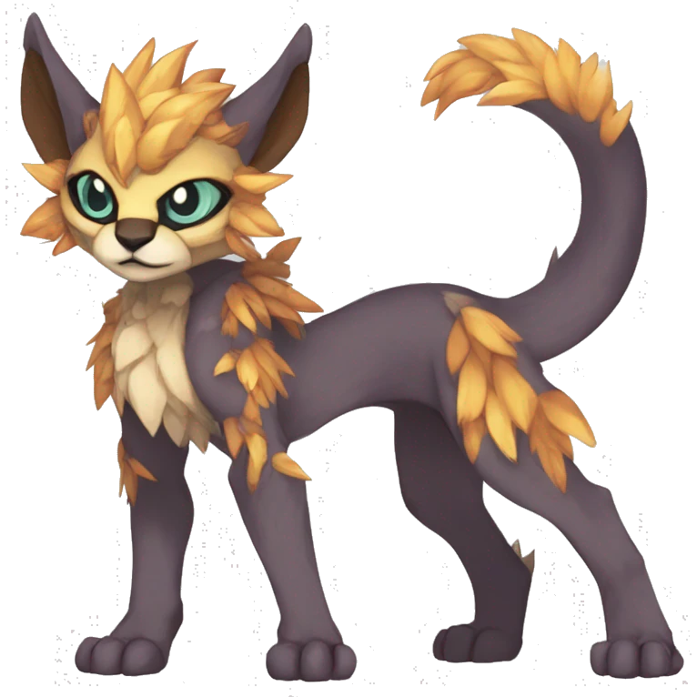 Anthro chibi kawaii Vernid-WickerBeast-Protogen-Primagen-Fakémon Full Body emoji