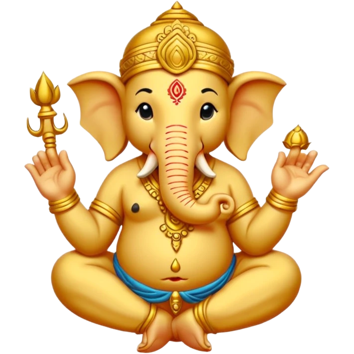 a ganesh sticker classic oniy use black colur and some lines emoji