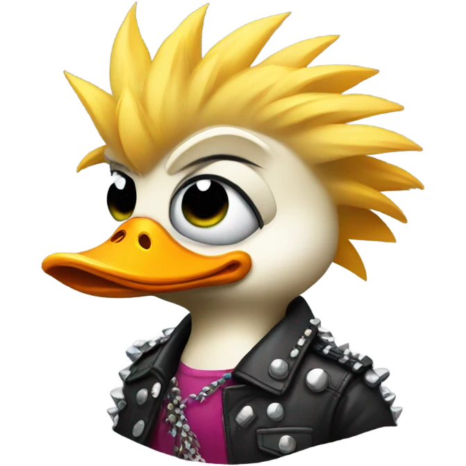 Duck with punk styl emoji
