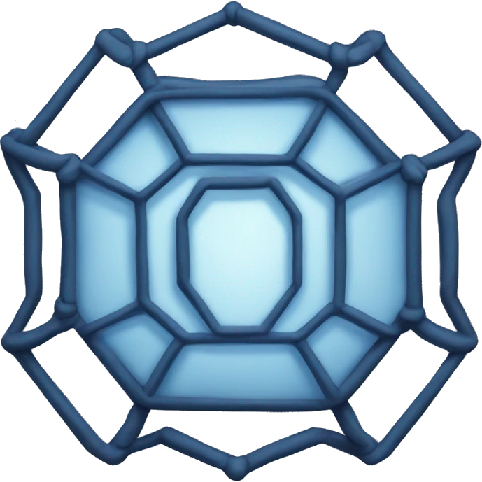 Double outlined blue hexagon emoji