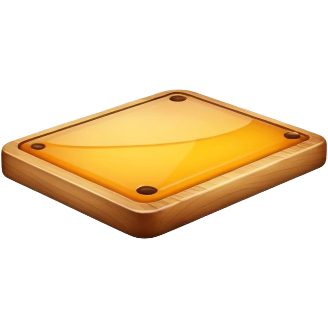 small wooden board with clear resin layer emoji
