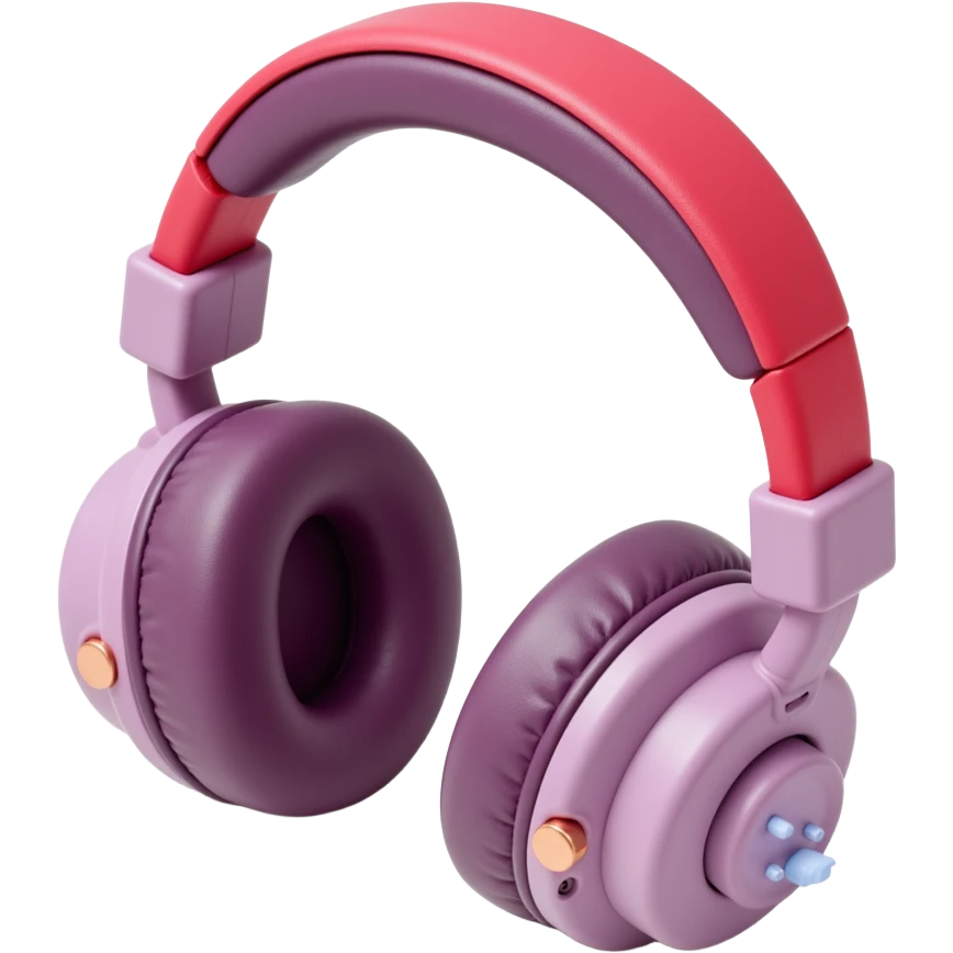 over the hear headphones with a mic emoji