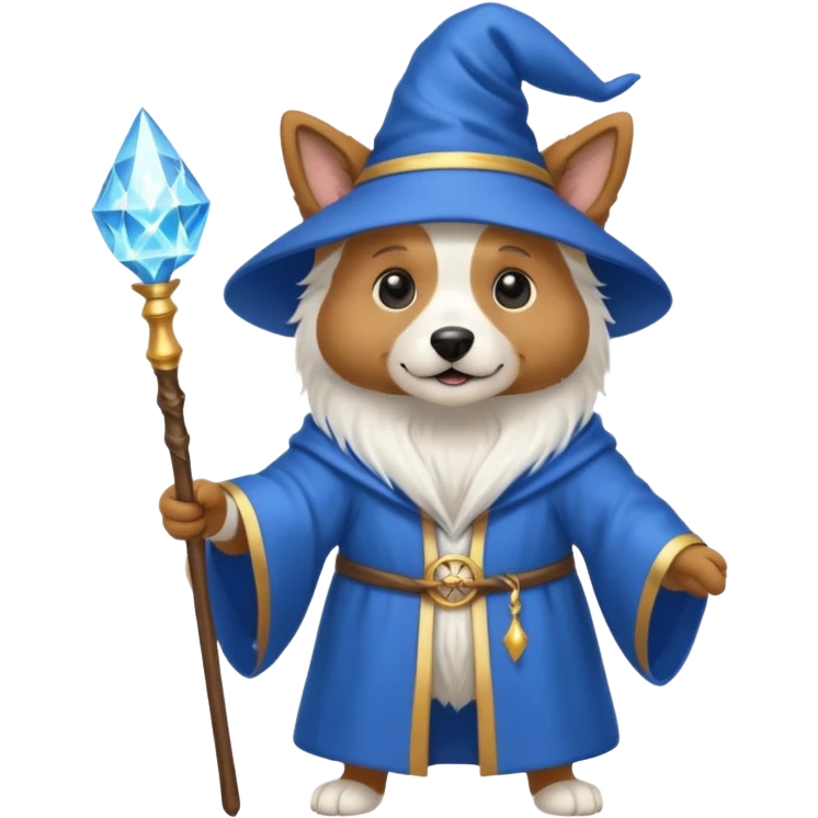 Dog wizard emoji