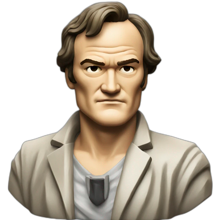 stone statue of quentin tarantino emoji