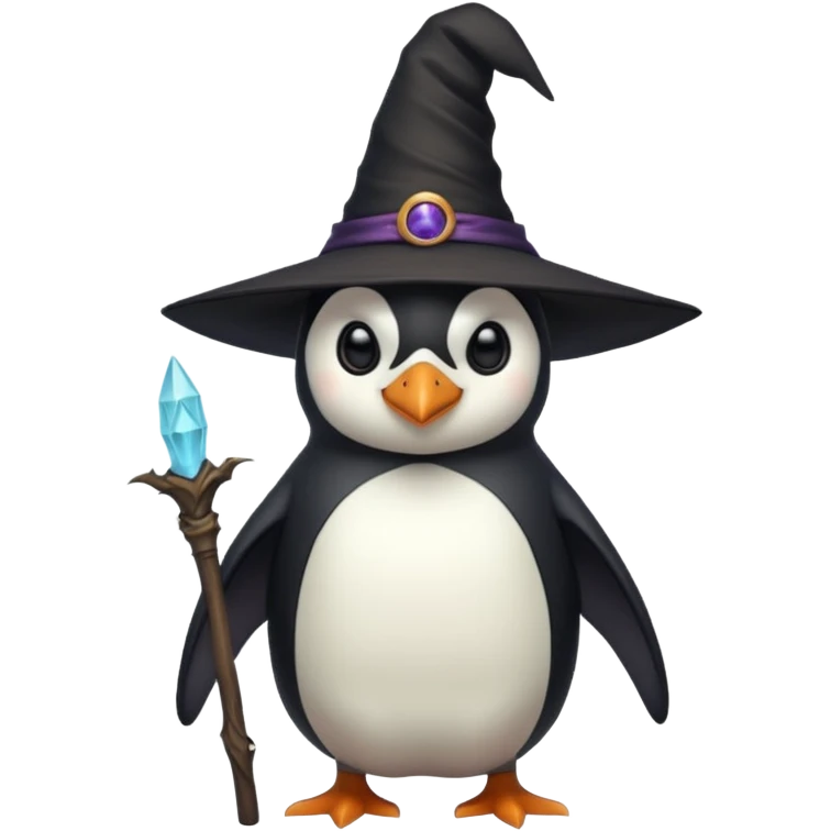 tall Demons Penguin with Witch Hat full body emoji